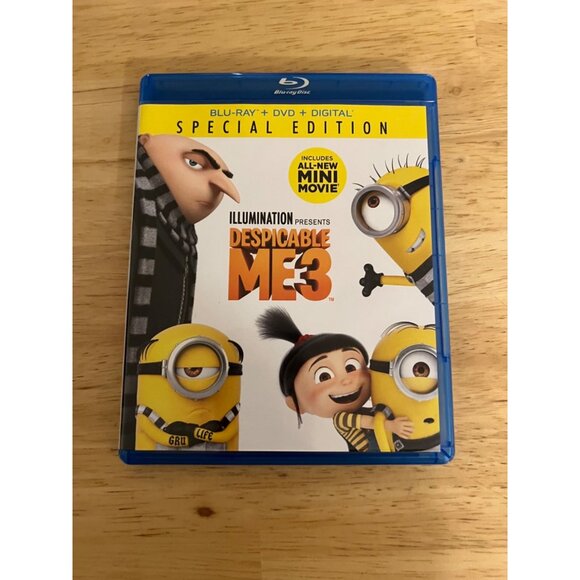 Despicable Me 3 2017 Blu-Ray DVD Digital Special Edition Steve Carell Pre-Owned - Picture 2 of 5